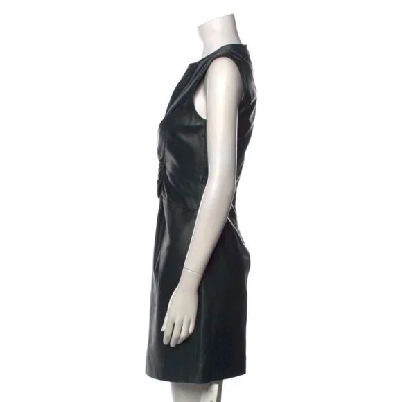 Maje Women's Navy and Green Dress - Picture 4 of 4